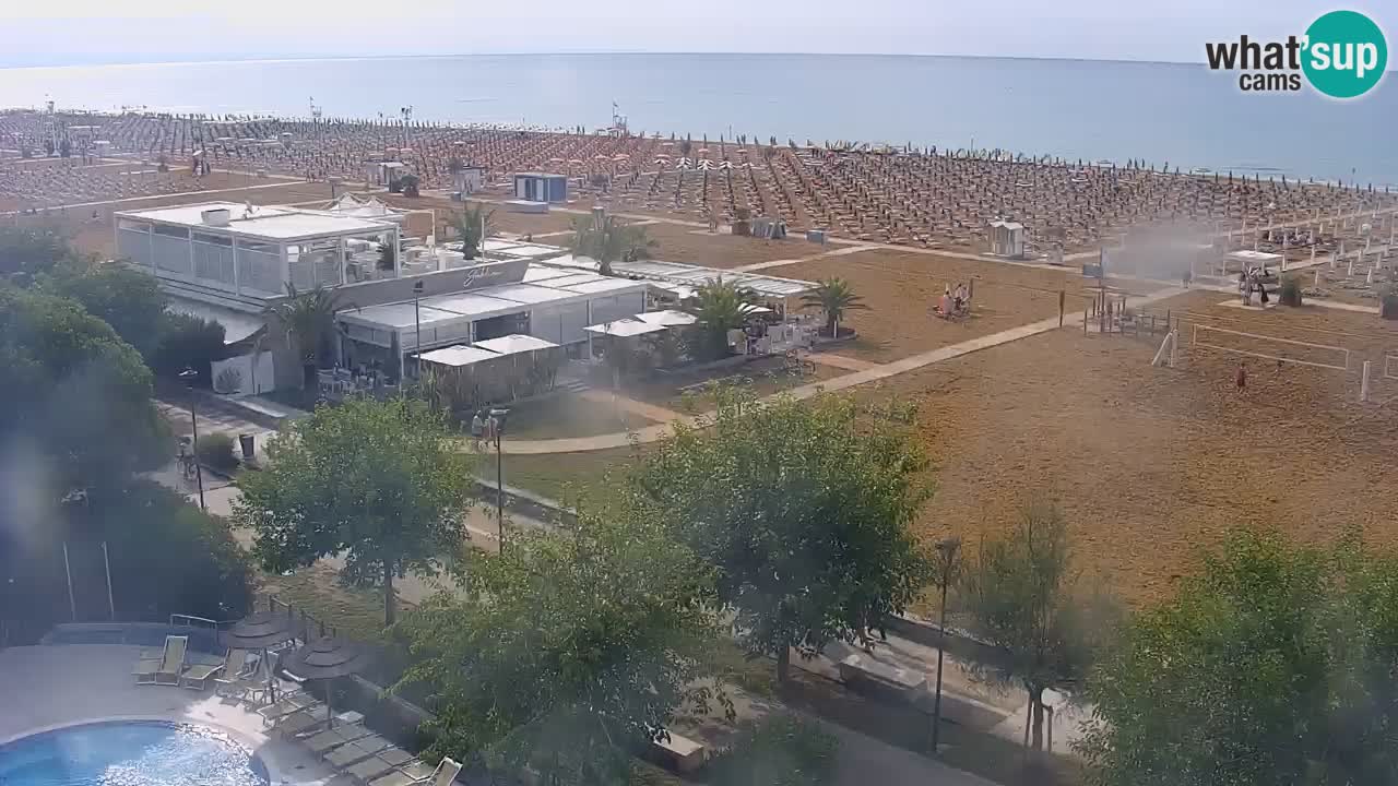 Webcam en direct plage de Bibione – vue depuis Ashanti ApartHotel