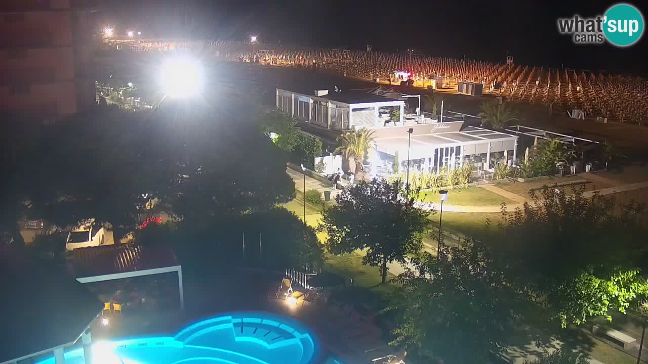 Webcam en direct plage de Bibione – vue depuis Ashanti ApartHotel