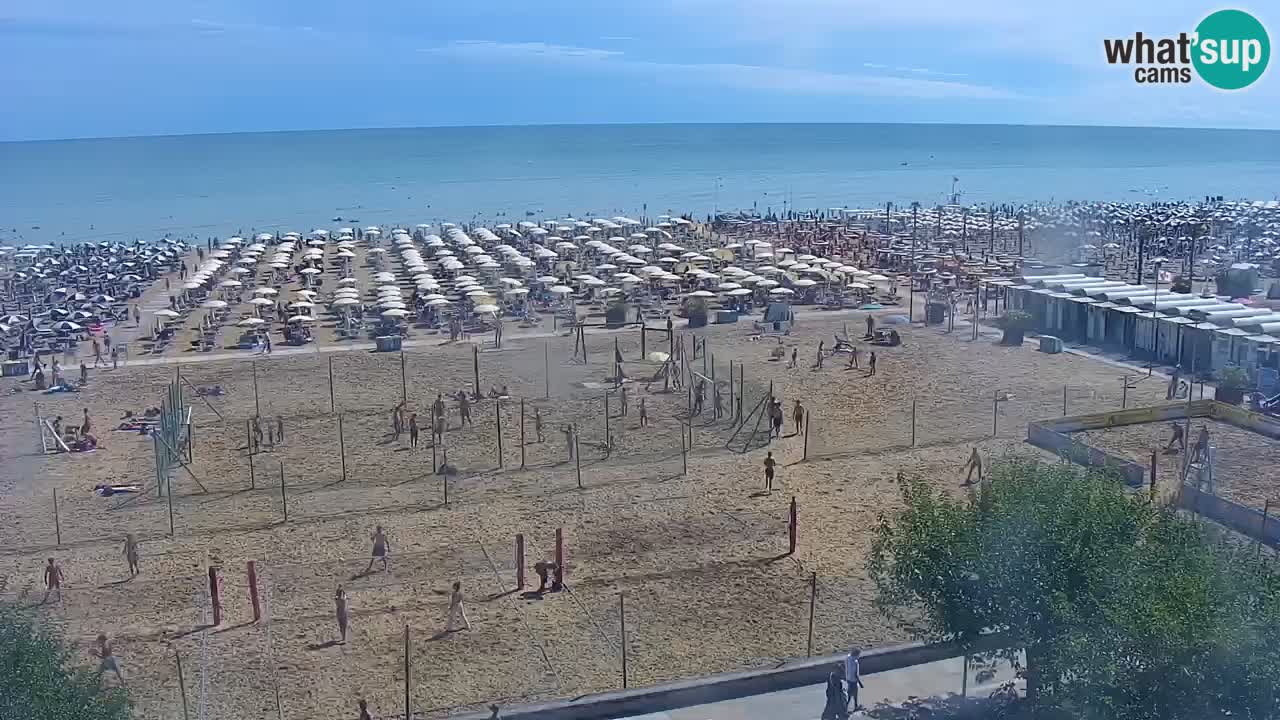 Webcam en direct plage de Bibione – vue depuis Ashanti ApartHotel