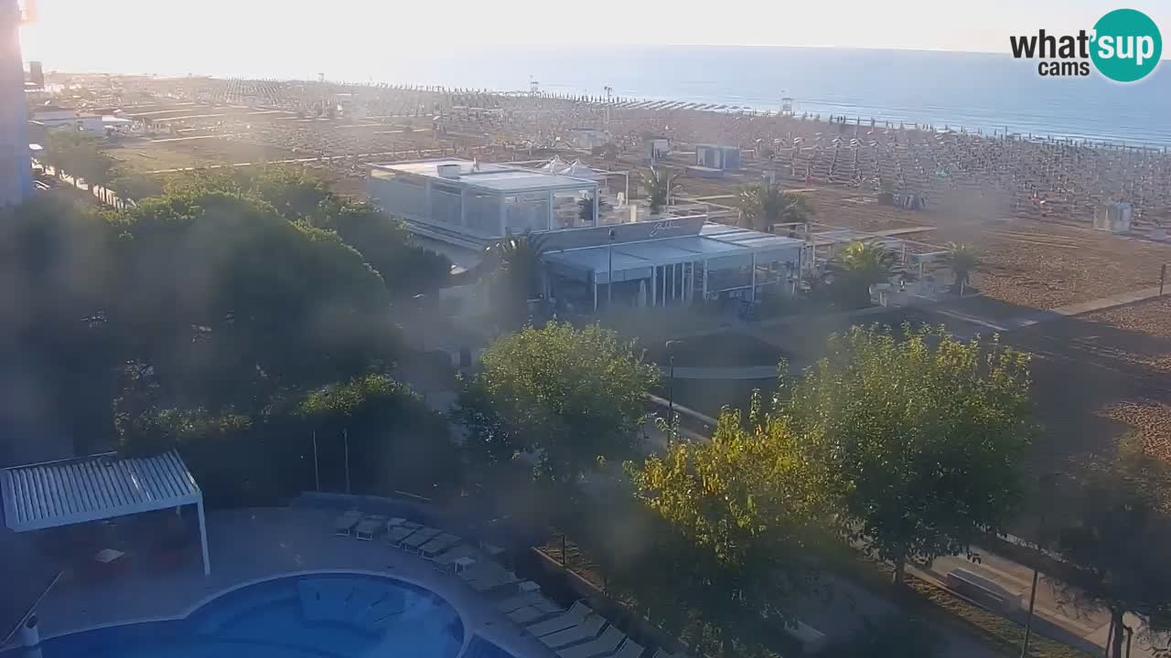Webcam en vivo playa Bibione – vista desde Ashanti ApartHotel