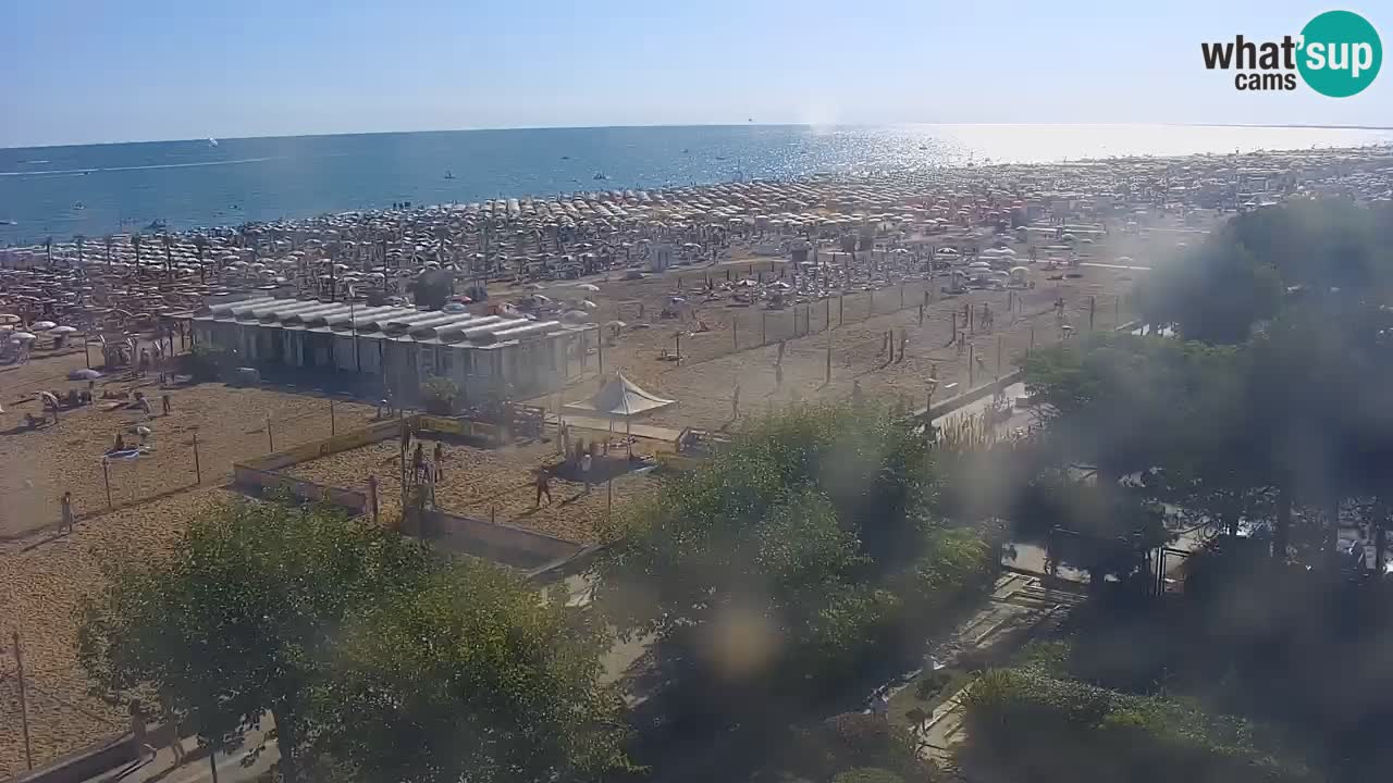 Spletna kamera Bibione plaža – pogled iz Ashanti ApartHotela