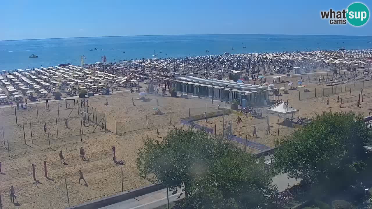 Spletna kamera Bibione plaža – pogled iz Ashanti ApartHotela