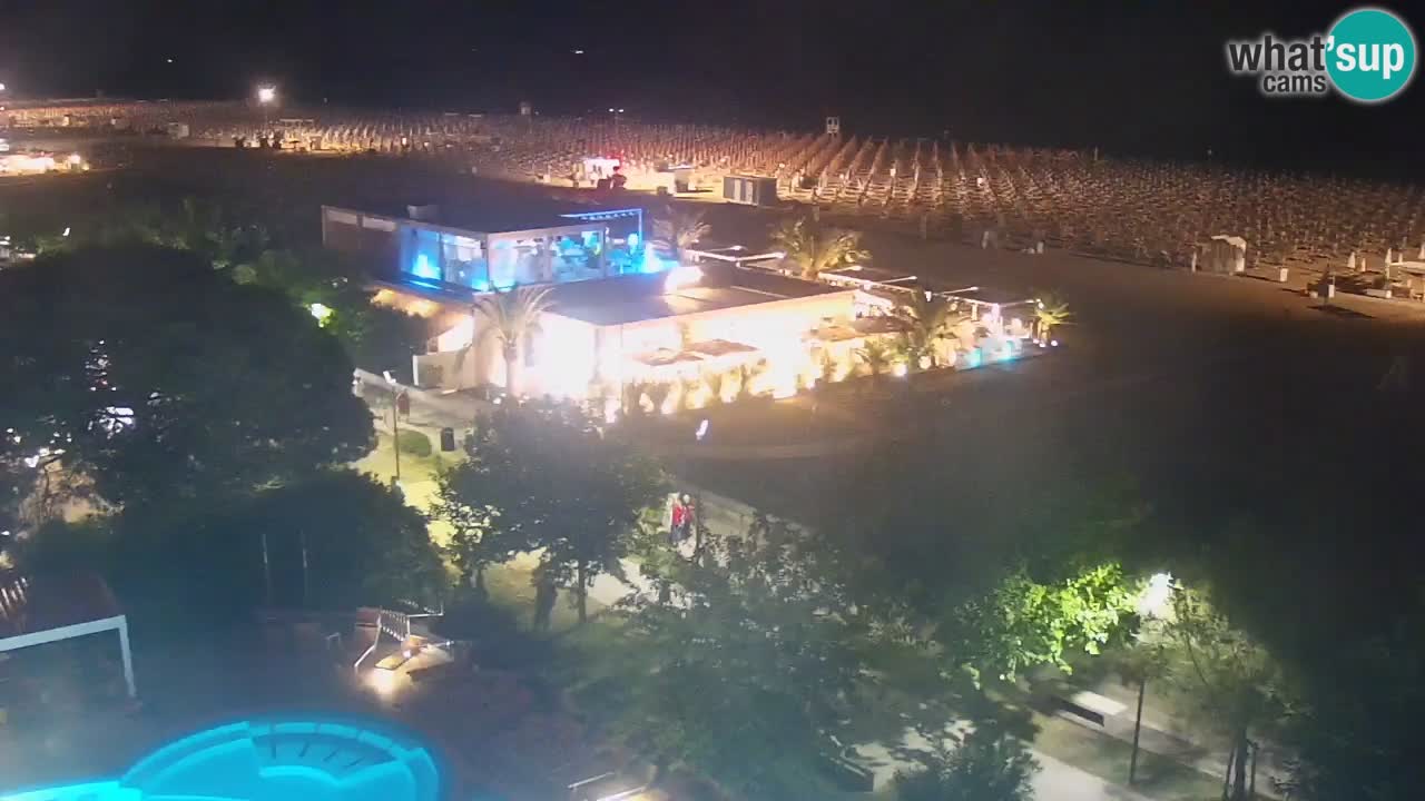 Spletna kamera Bibione plaža – pogled iz Ashanti ApartHotela