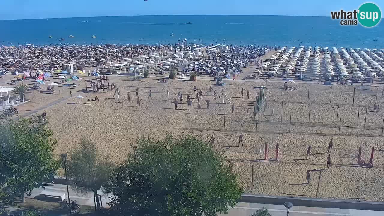 Webcam en direct plage de Bibione – vue depuis Ashanti ApartHotel