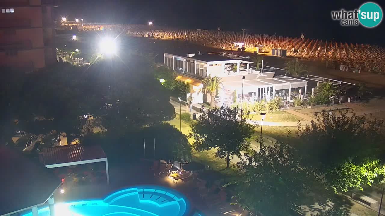 Webcam en direct plage de Bibione – vue depuis Ashanti ApartHotel