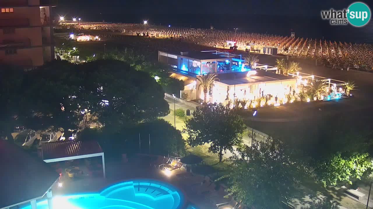 Webcam en direct plage de Bibione – vue depuis Ashanti ApartHotel