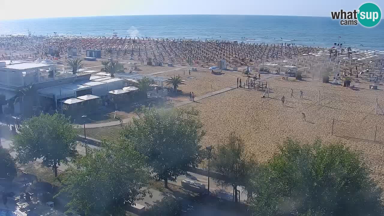 Spletna kamera Bibione plaža – pogled iz Ashanti ApartHotela