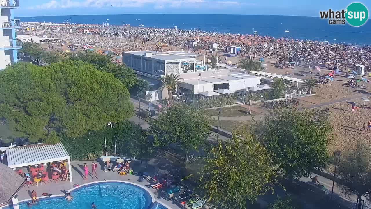 Webcam en direct plage de Bibione – vue depuis Ashanti ApartHotel