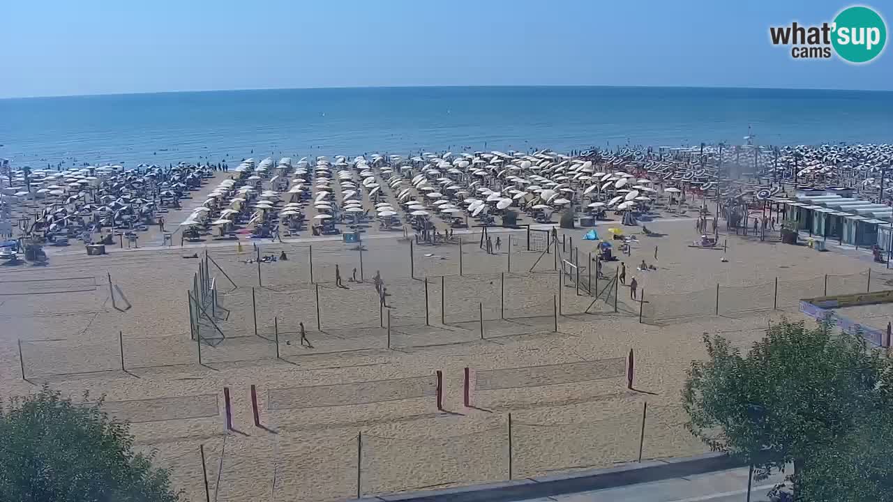 Spletna kamera Bibione plaža – pogled iz Ashanti ApartHotela