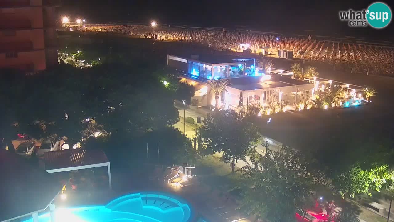 Spletna kamera Bibione plaža – pogled iz Ashanti ApartHotela