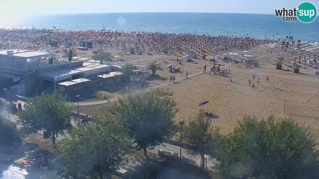 Spletna kamera Bibione plaža – pogled iz Ashanti ApartHotela