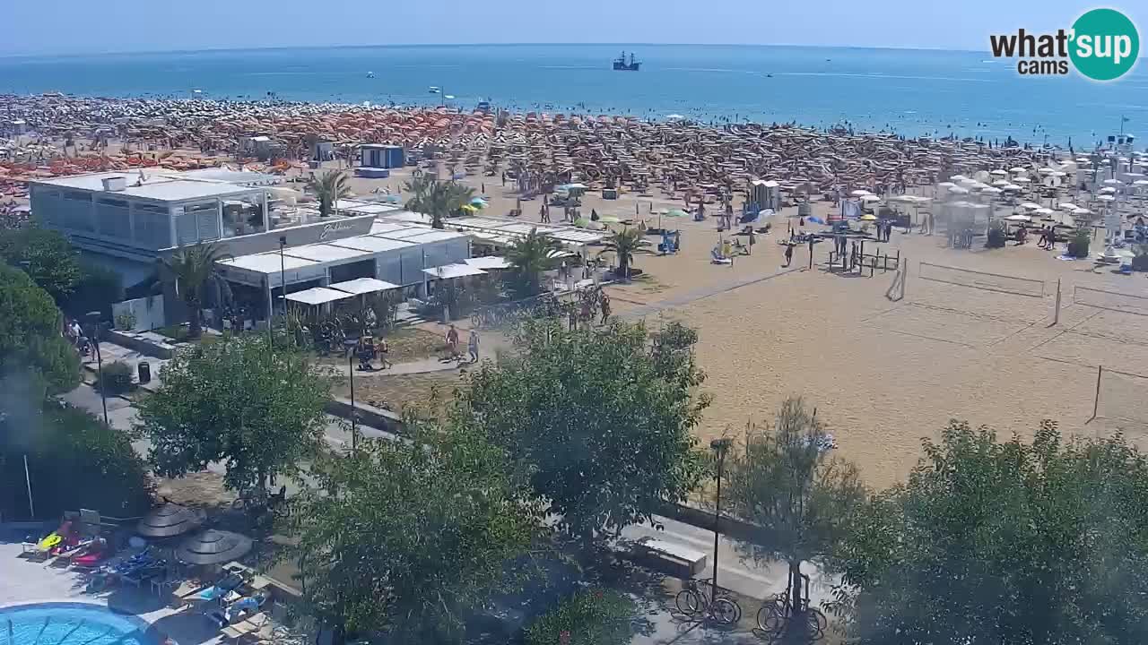 Webcam en direct plage de Bibione – vue depuis Ashanti ApartHotel