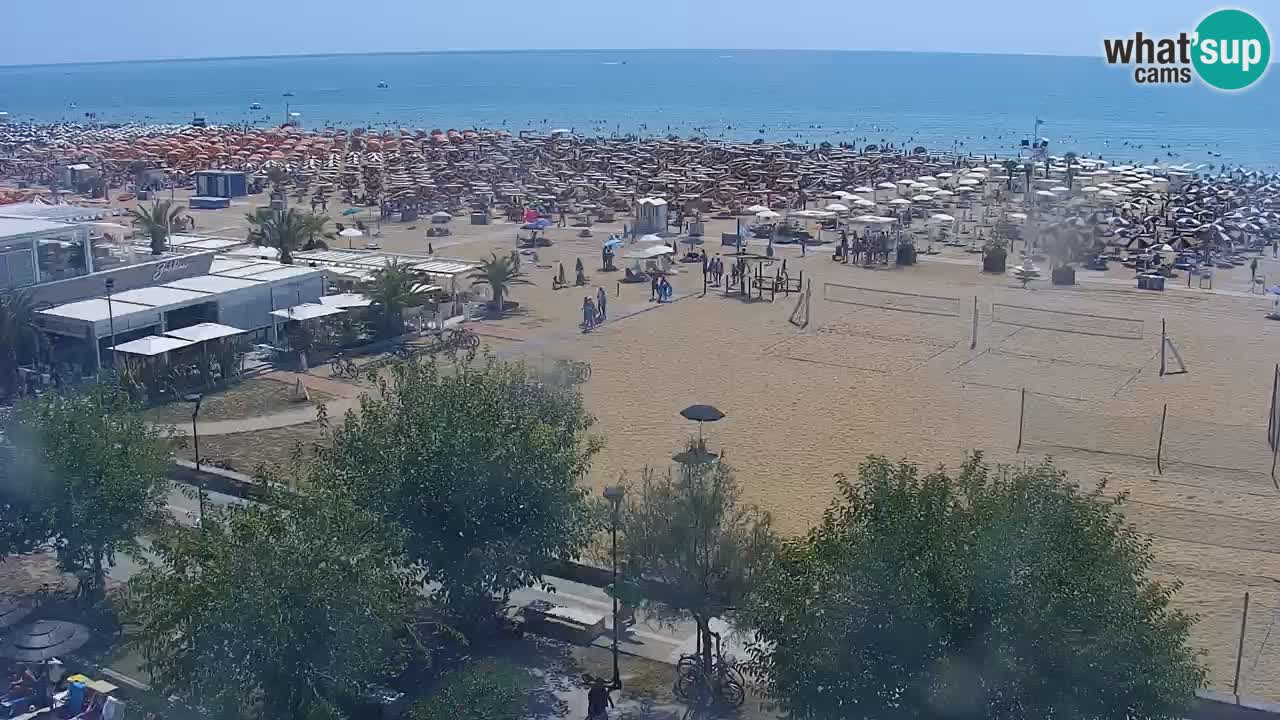 Webcam en direct plage de Bibione – vue depuis Ashanti ApartHotel