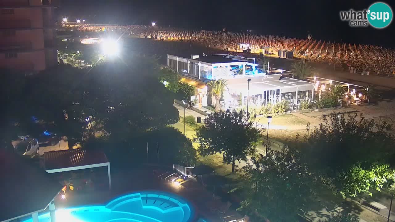 Webcam en vivo playa Bibione – vista desde Ashanti ApartHotel