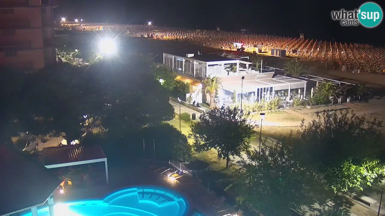 Webcam en direct plage de Bibione – vue depuis Ashanti ApartHotel