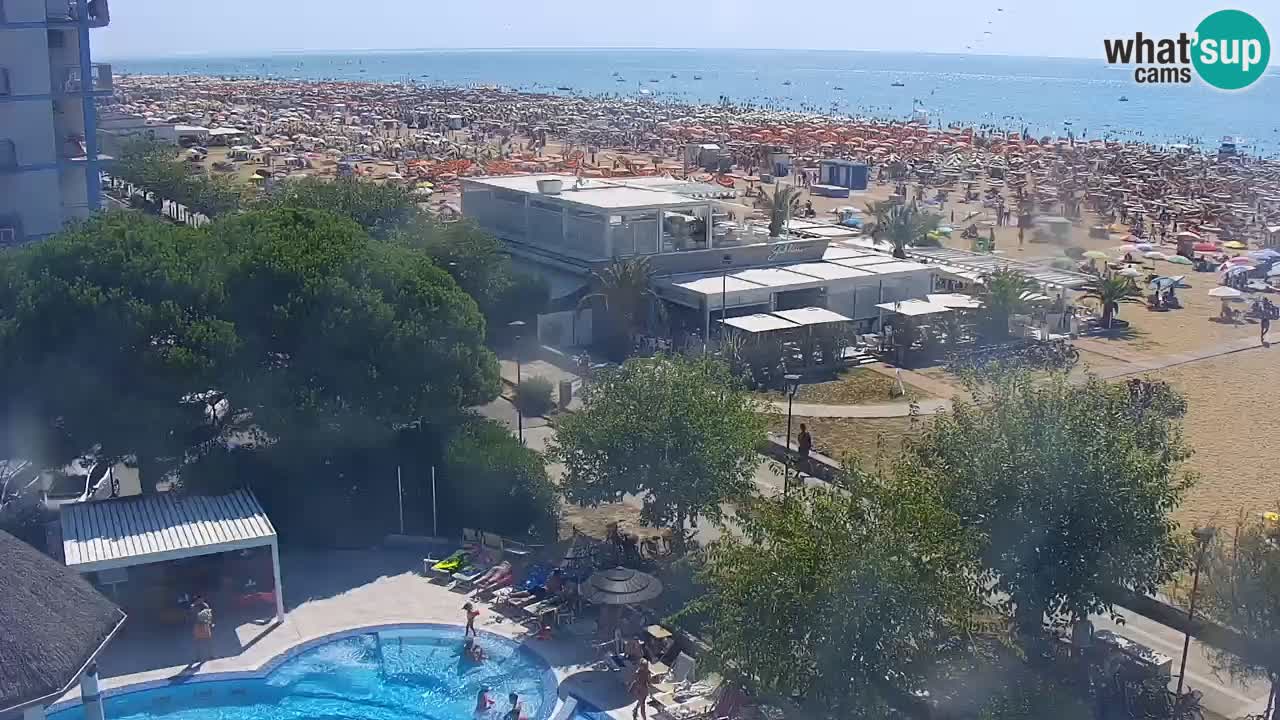 Web kamera Bibione plaža – pogled sa Ashanti ApartHotela