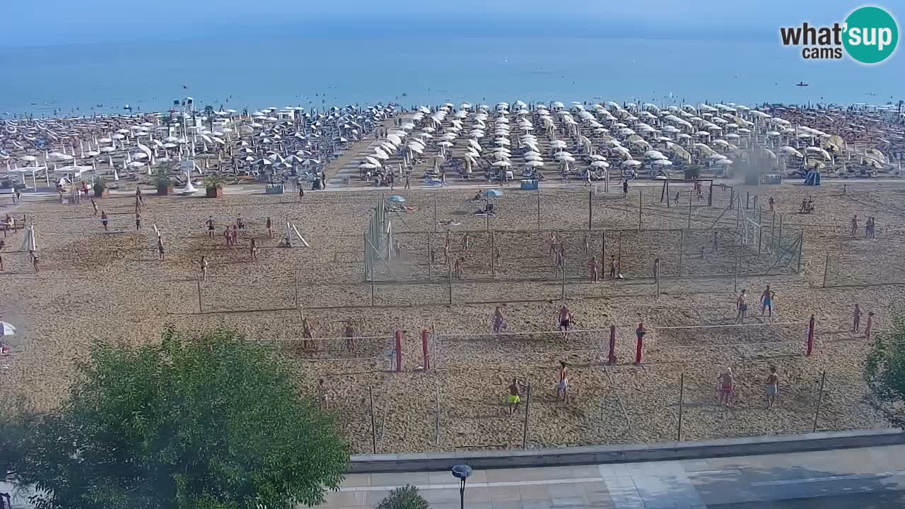 Spletna kamera Bibione plaža – pogled iz Ashanti ApartHotela