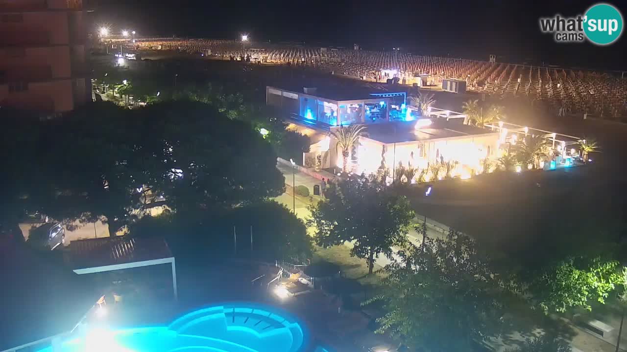 Webcam en direct plage de Bibione – vue depuis Ashanti ApartHotel