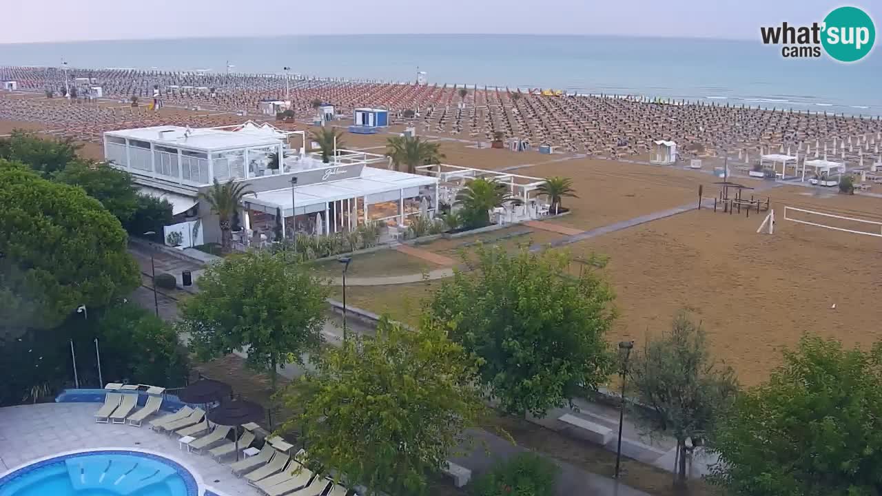 Webcam en vivo playa Bibione – vista desde Ashanti ApartHotel