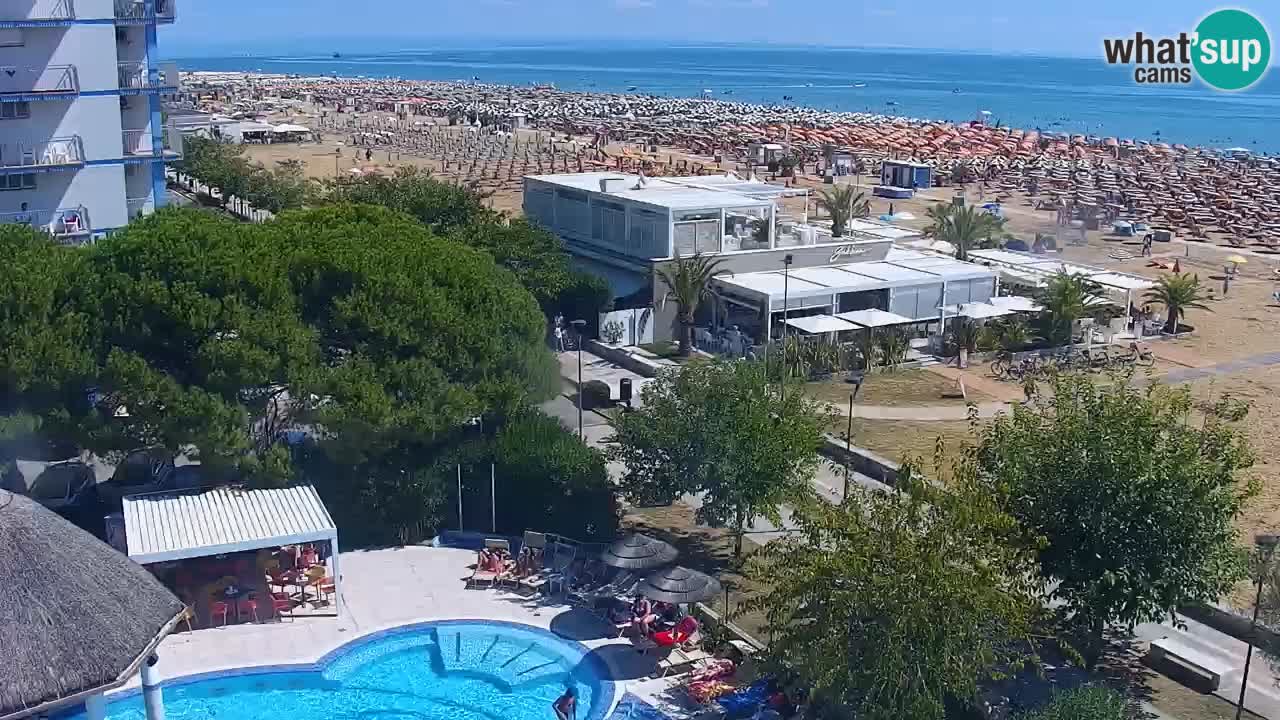 Webcam en direct plage de Bibione – vue depuis Ashanti ApartHotel