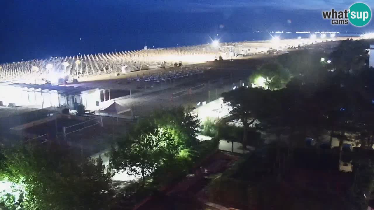 Webcam en direct plage de Bibione – vue depuis Ashanti ApartHotel