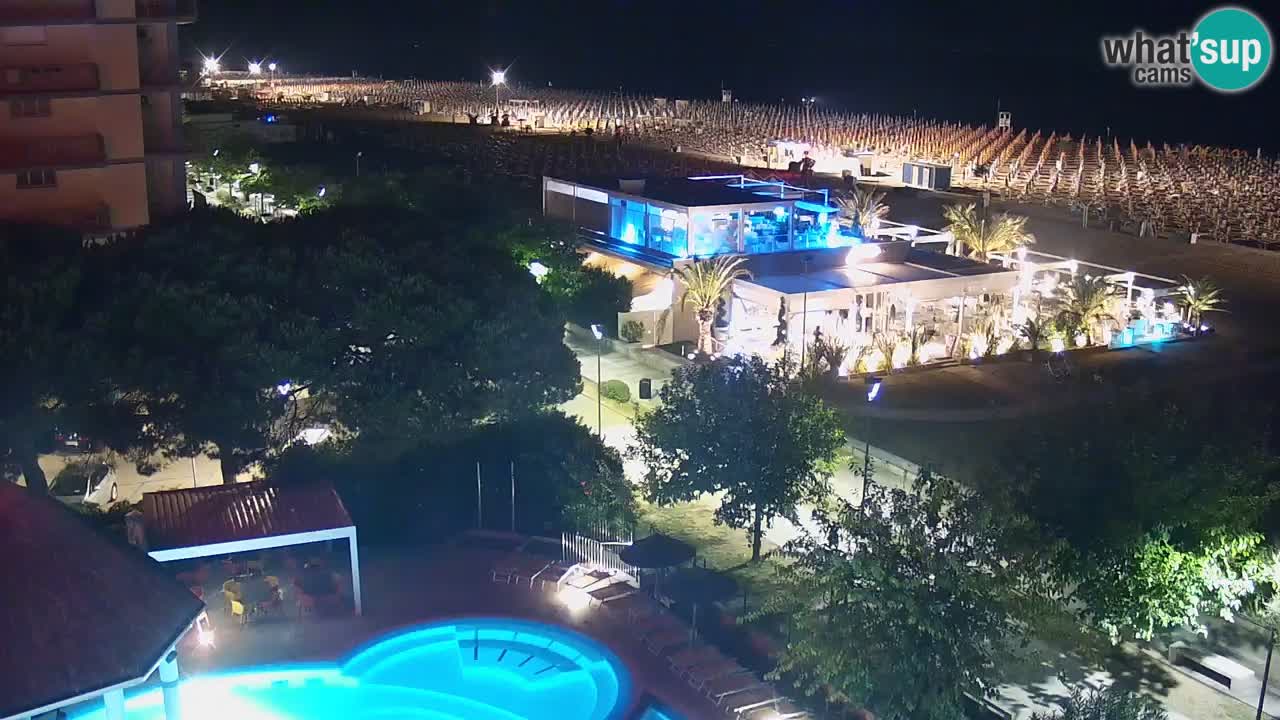 Webcam en direct plage de Bibione – vue depuis Ashanti ApartHotel