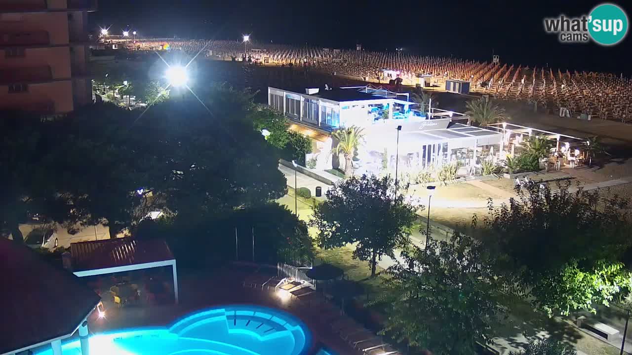 Webcam en vivo playa Bibione – vista desde Ashanti ApartHotel