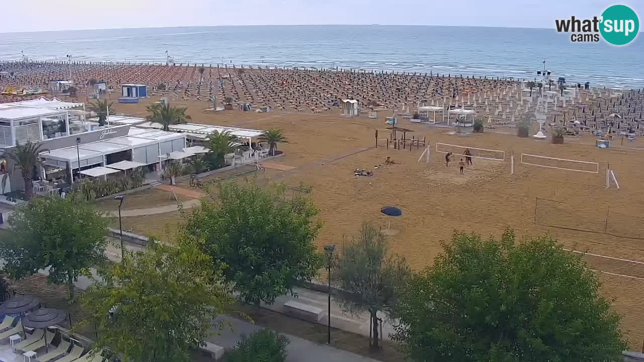 Spletna kamera Bibione plaža – pogled iz Ashanti ApartHotela