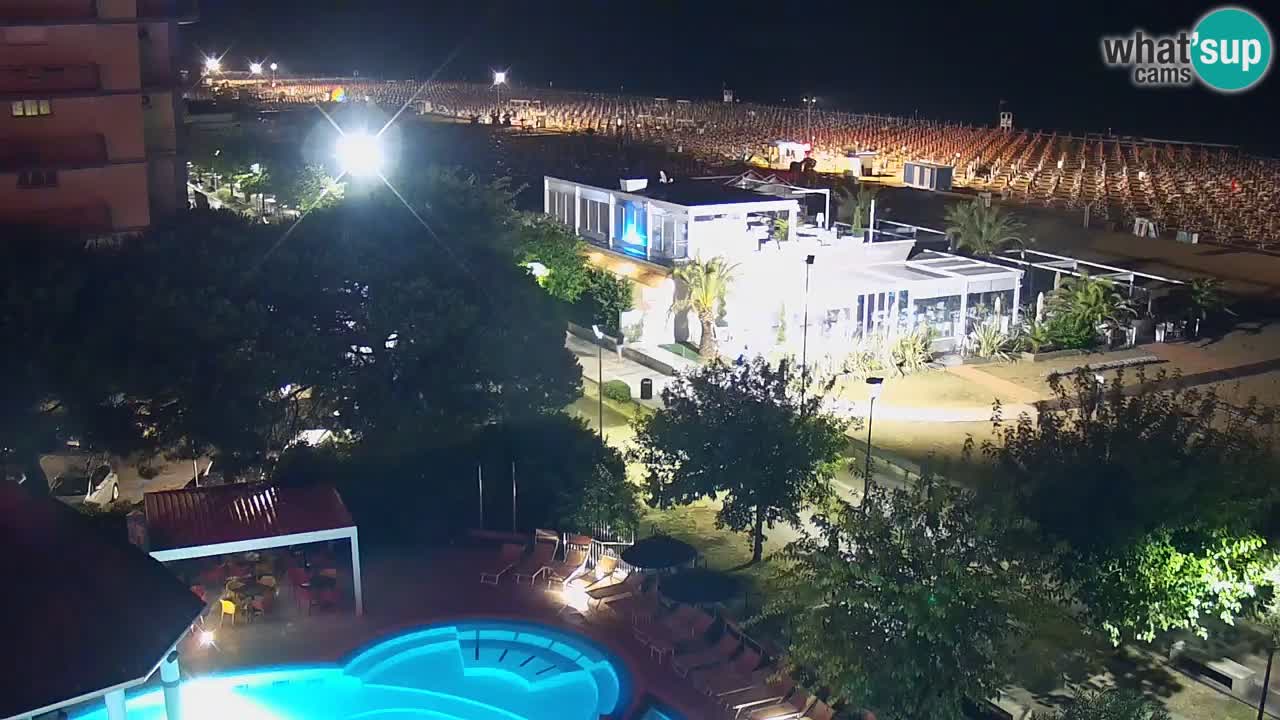 Webcam en vivo playa Bibione – vista desde Ashanti ApartHotel