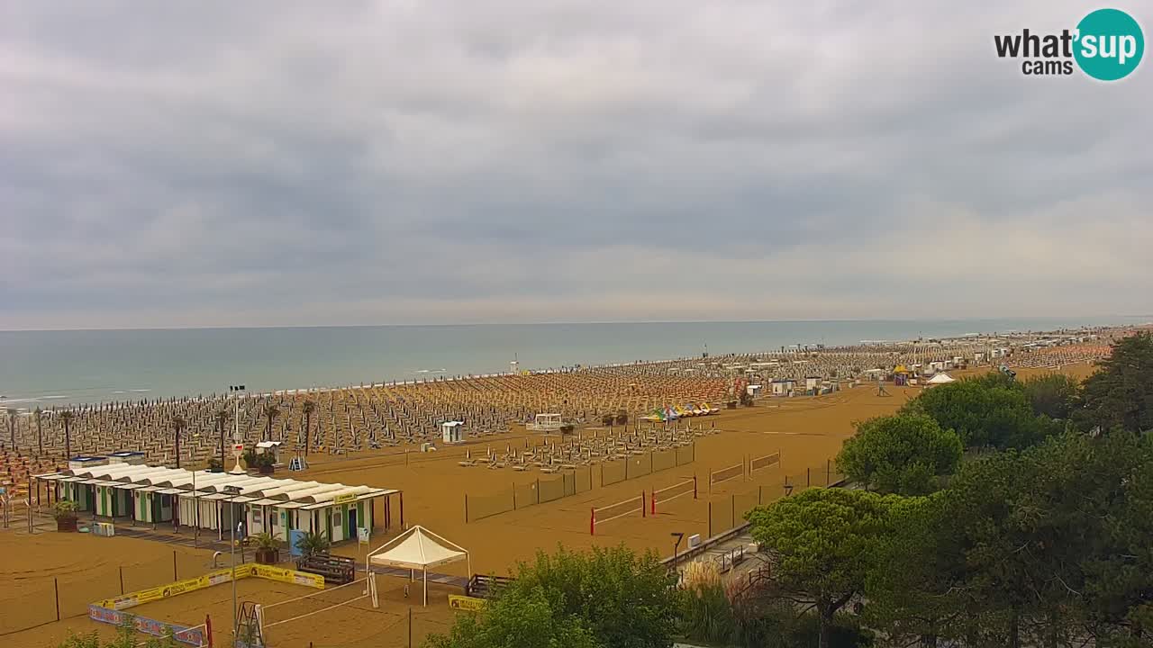 Webcam en direct plage de Bibione – vue depuis Ashanti ApartHotel