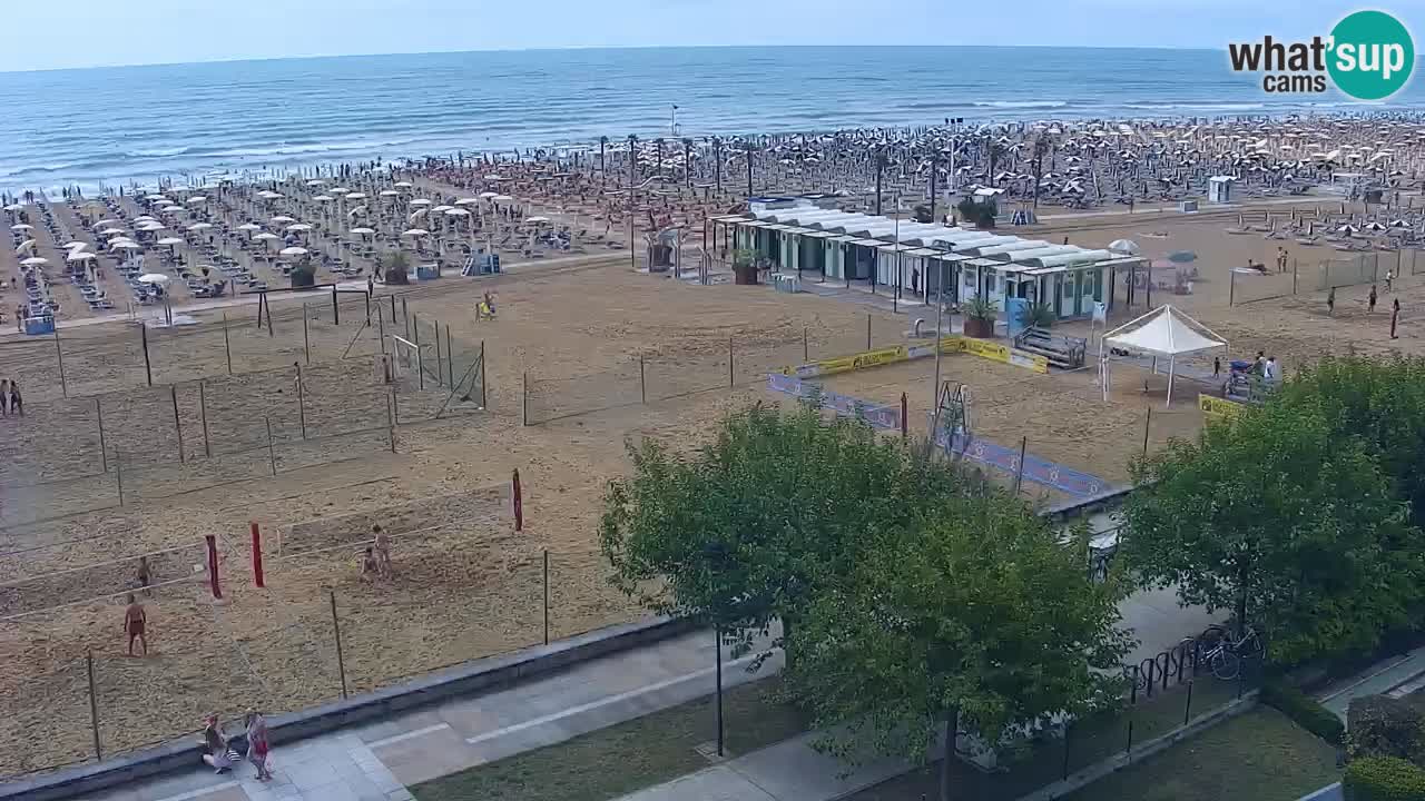 Spletna kamera Bibione plaža – pogled iz Ashanti ApartHotela