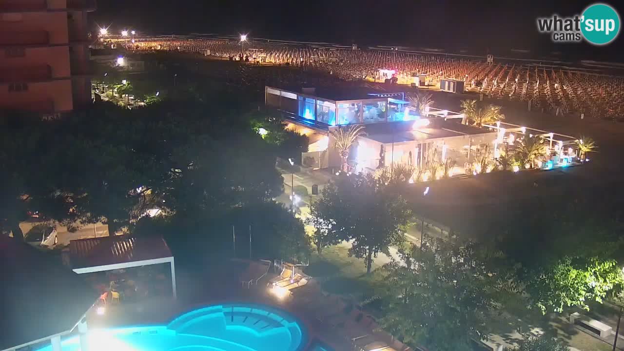 Webcam en direct plage de Bibione – vue depuis Ashanti ApartHotel