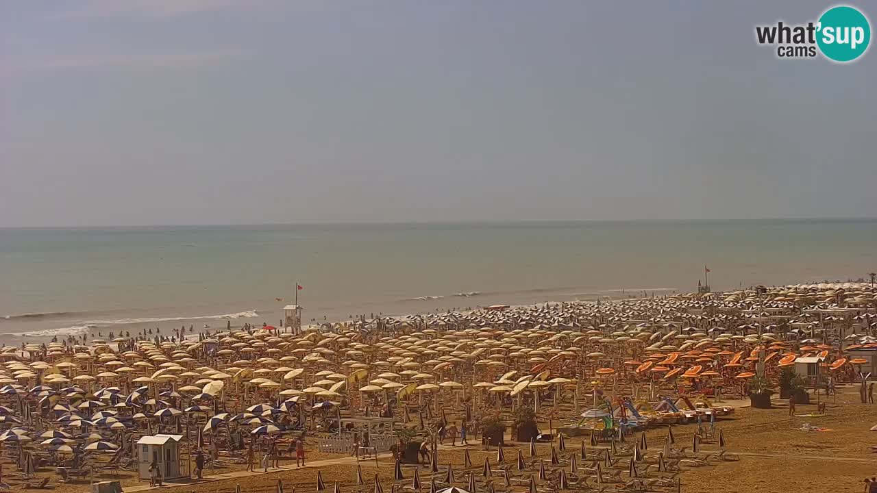 Webcam en direct plage de Bibione – vue depuis Ashanti ApartHotel
