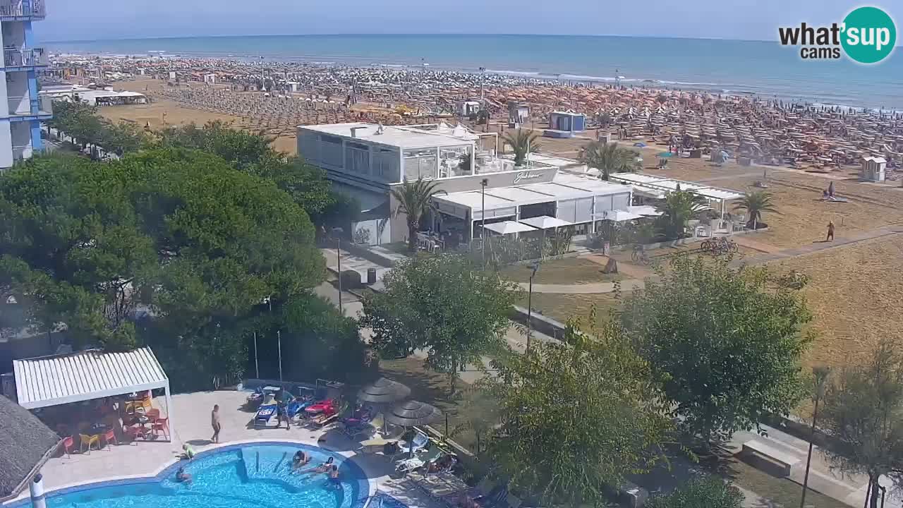 Webcam en direct plage de Bibione – vue depuis Ashanti ApartHotel