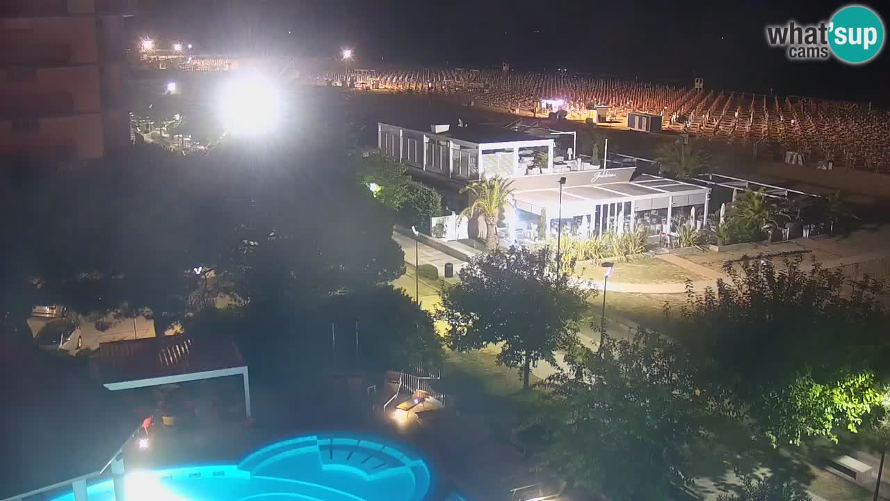 Webcam en vivo playa Bibione – vista desde Ashanti ApartHotel