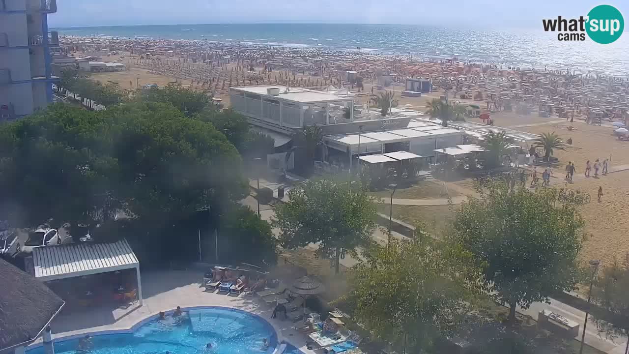 Webcam en vivo playa Bibione – vista desde Ashanti ApartHotel