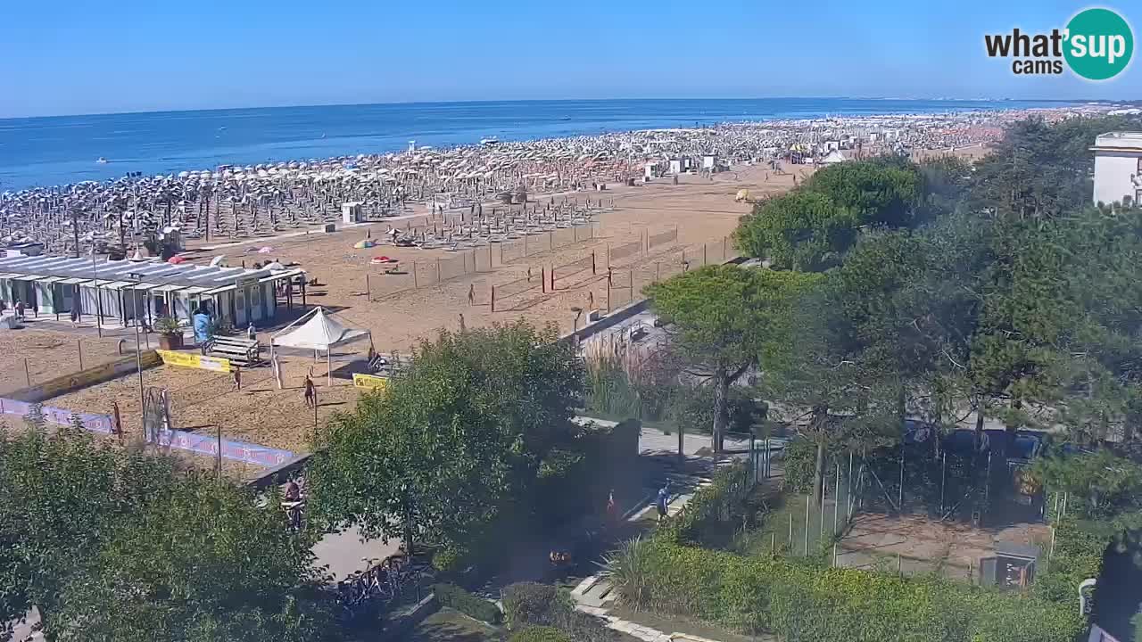 Webcam en vivo playa Bibione – vista desde Ashanti ApartHotel