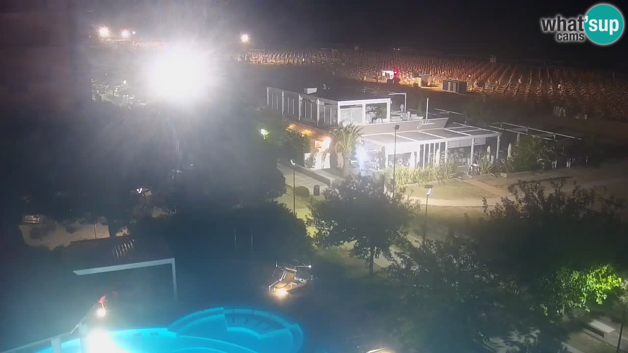 Webcam en vivo playa Bibione – vista desde Ashanti ApartHotel
