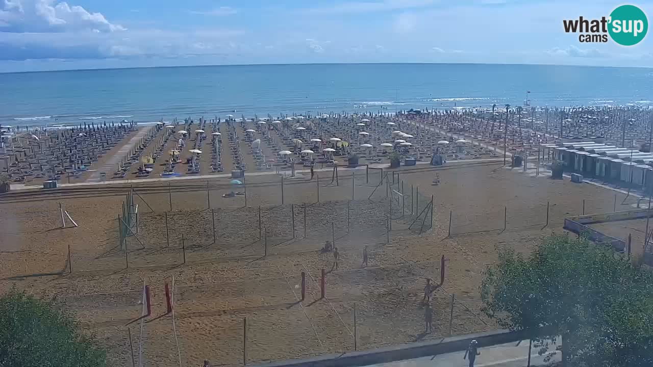 Webcam en vivo playa Bibione – vista desde Ashanti ApartHotel