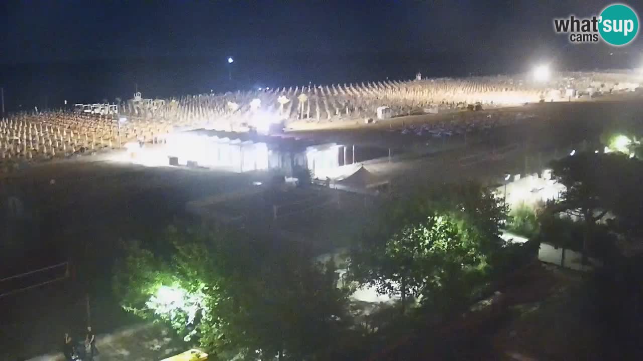 Spletna kamera Bibione plaža – pogled iz Ashanti ApartHotela