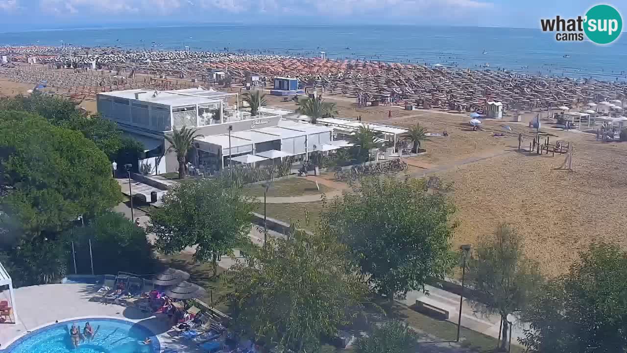 Webcam en direct plage de Bibione – vue depuis Ashanti ApartHotel