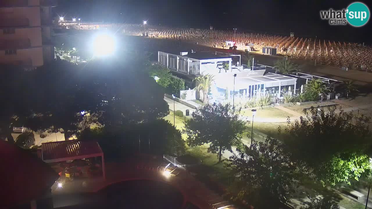 Webcam en direct plage de Bibione – vue depuis Ashanti ApartHotel