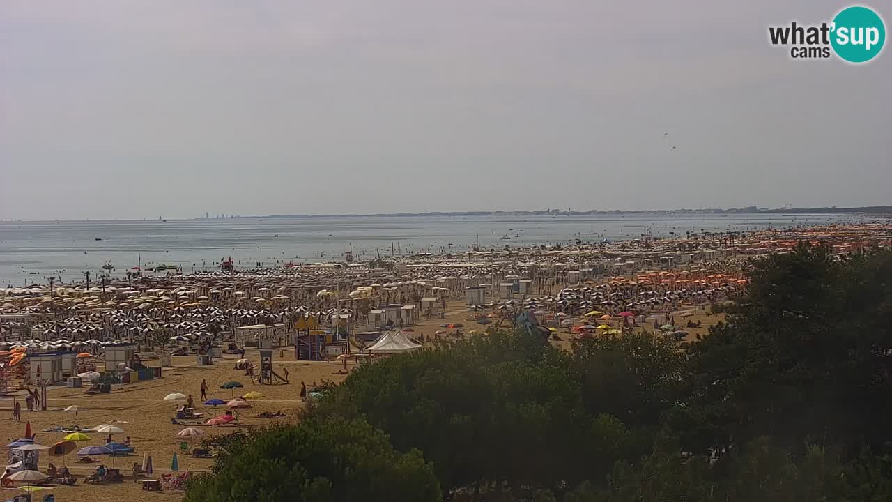Spletna kamera Bibione plaža – pogled iz Ashanti ApartHotela