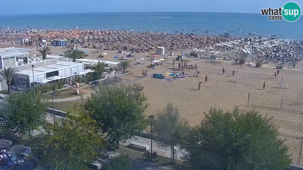 Spletna kamera Bibione plaža – pogled iz Ashanti ApartHotela