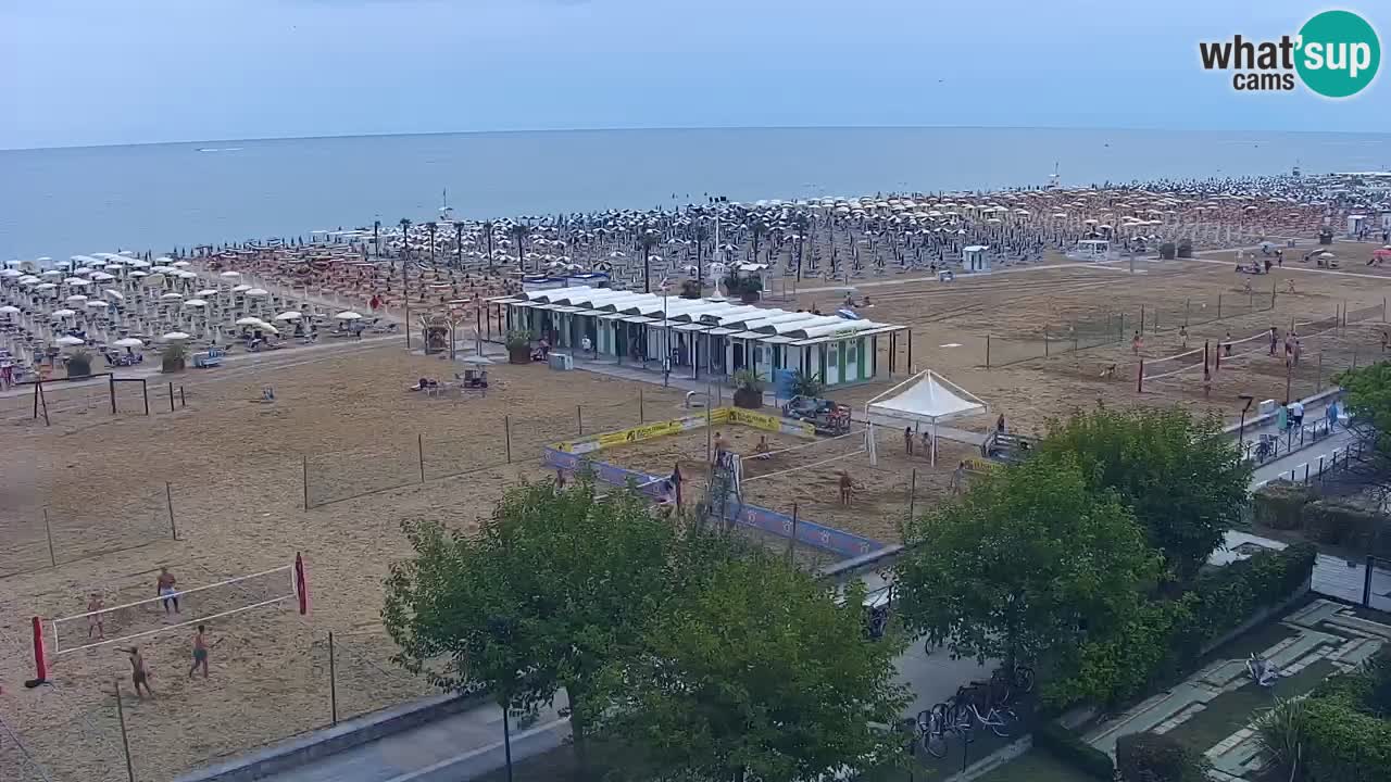 Spletna kamera Bibione plaža – pogled iz Ashanti ApartHotela