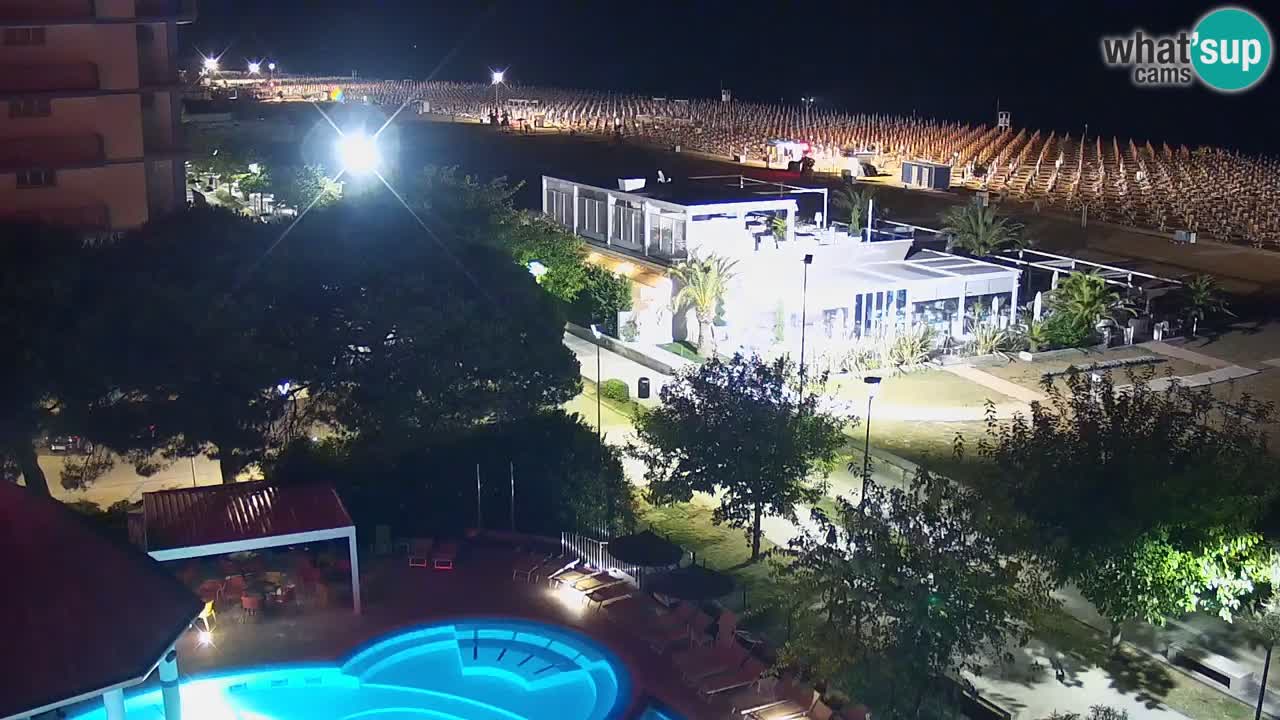 Webcam en direct plage de Bibione – vue depuis Ashanti ApartHotel