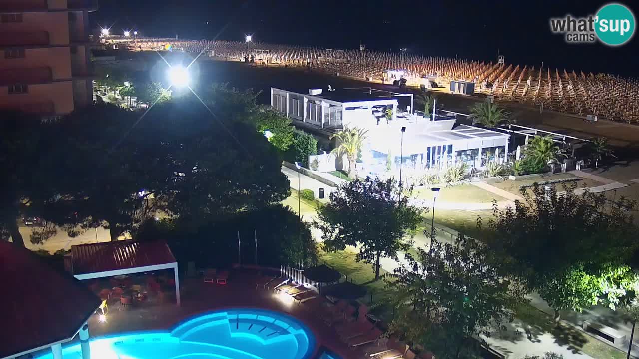 Webcam en direct plage de Bibione – vue depuis Ashanti ApartHotel