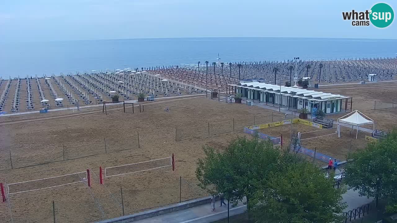 Spletna kamera Bibione plaža – pogled iz Ashanti ApartHotela