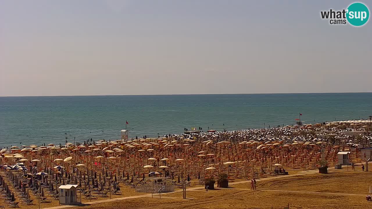 Spletna kamera Bibione plaža – pogled iz Ashanti ApartHotela