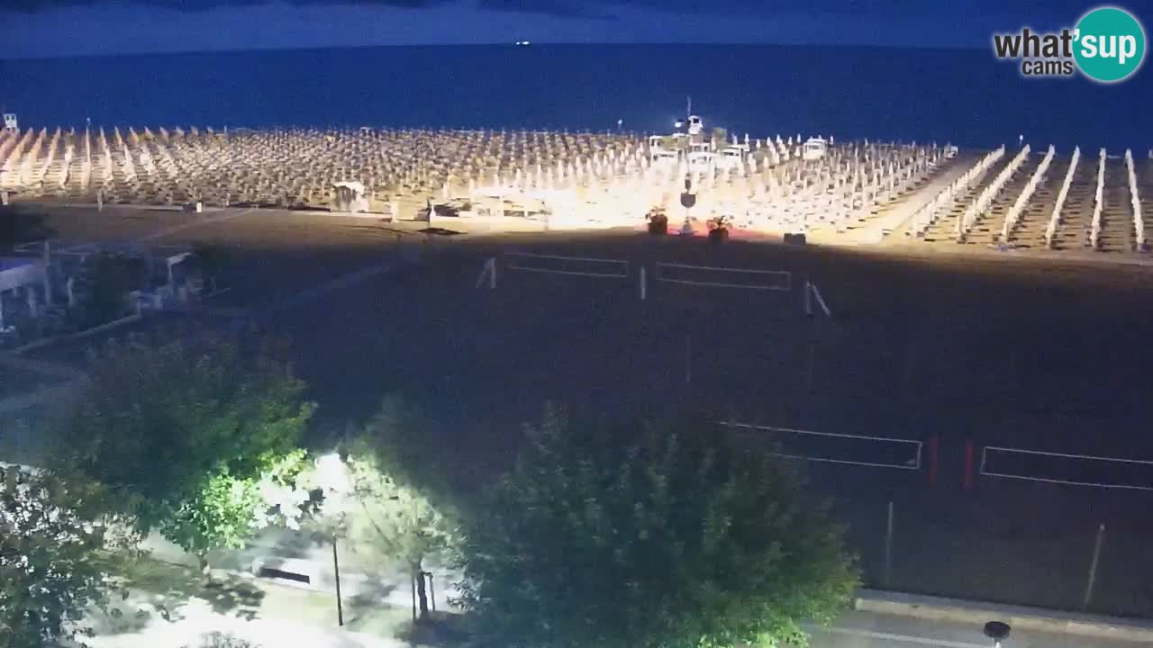 Webcam en direct plage de Bibione – vue depuis Ashanti ApartHotel